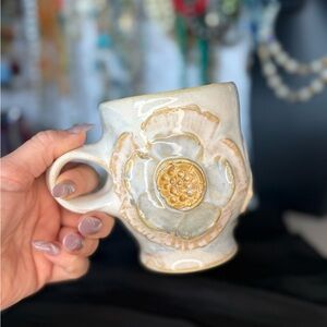 Handcrafted Floral Ceramic Mug